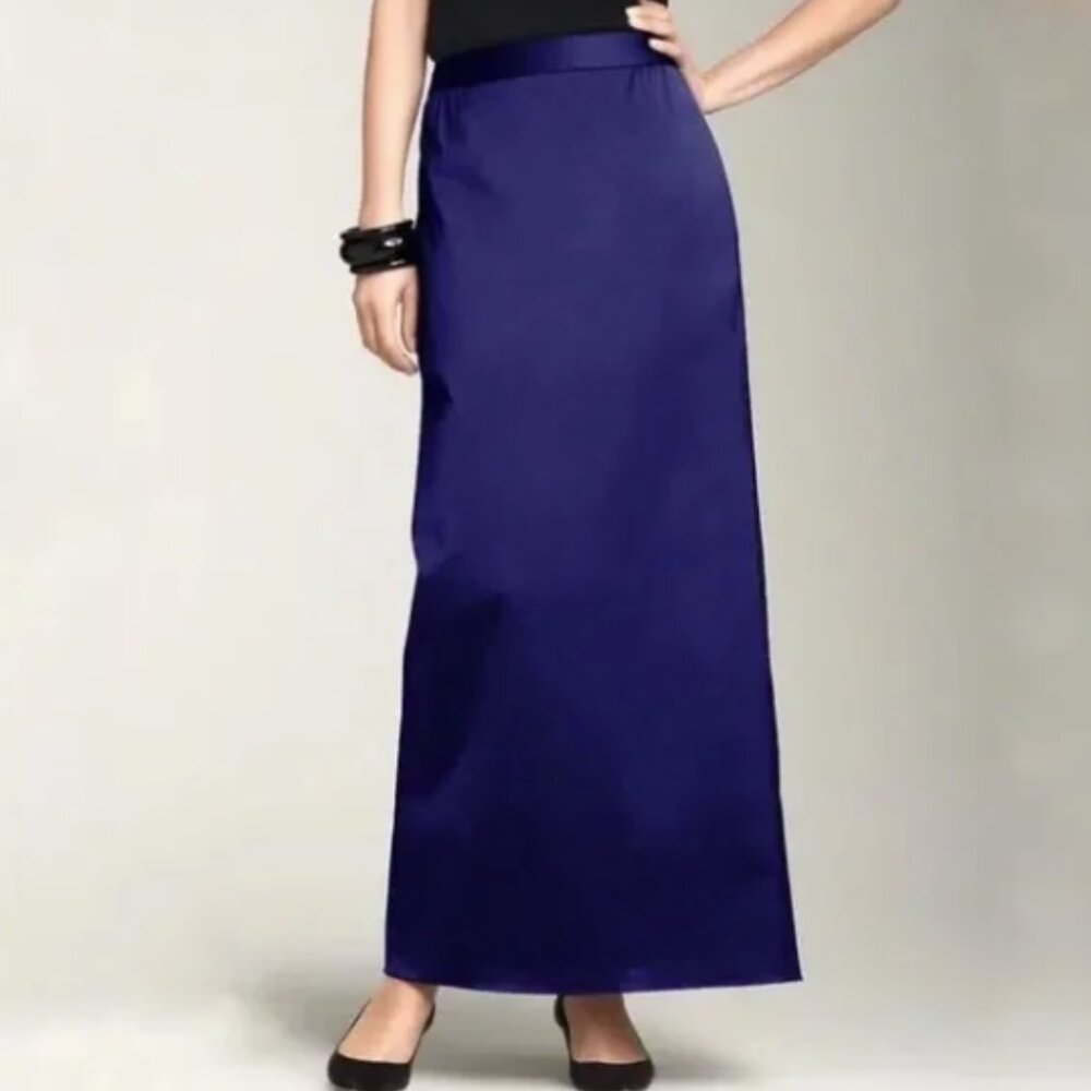 TALBOTS Duchess Satin High Waist Maxi Skirt NWT Size 8